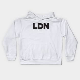 LDN - London proud city print - black Kids Hoodie